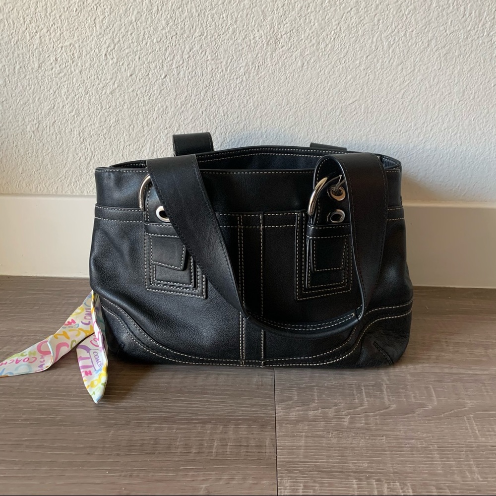 Vintage Coach Purse with Scarf